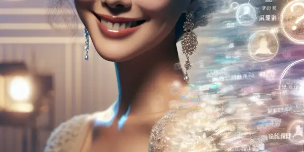 Elegant Chinese actress Han Xue on a film set, surrounded by reels and scripts, dispelling adult film myths.